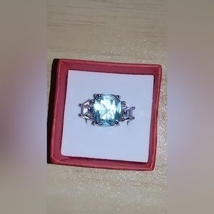 Light Blue Topaz 925 Silver Ring